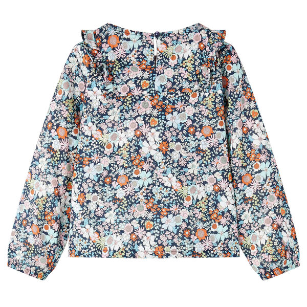 Kinder-Langarmbluse Dunkelblau 104