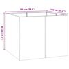 vidaXL Pflanzgef&auml;&szlig; Wei&szlig; 100x100x80 cm Stahl