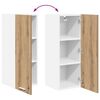 vidaXL H&auml;ngeschrank 2 pcs Artisan-Eiche und Wei&szlig; 30 x 31 x 80 cm
