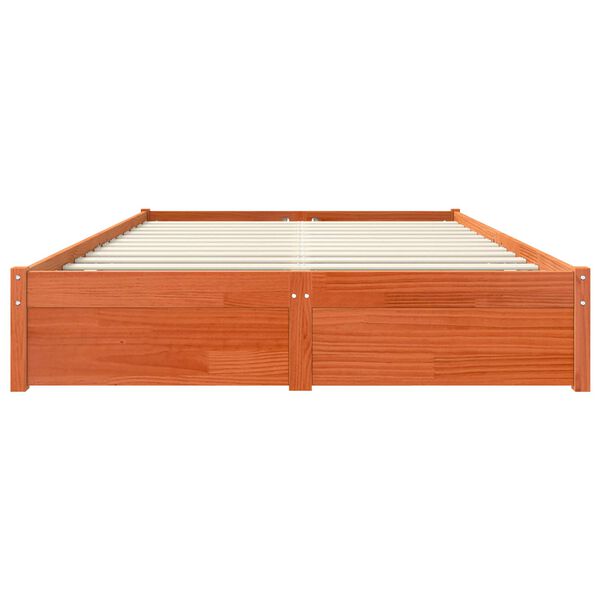 vidaXL Bettrahmen Wachsbraun 160 x 200 cm Massivholz Kiefer