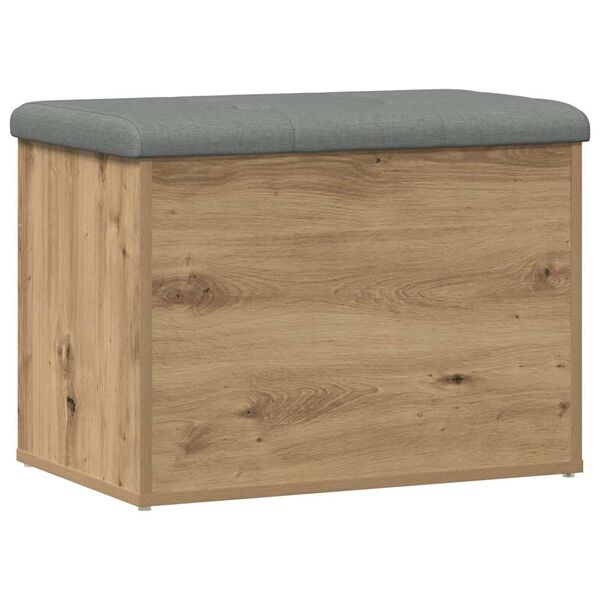 vidaXL Sitzbank mit Stauraum Artisan-Eiche 62x42x45 cm Holzwerkstoff
