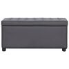 vidaXL Ottoman mit Stauraum 87,5 cm Grau Kunstleder
