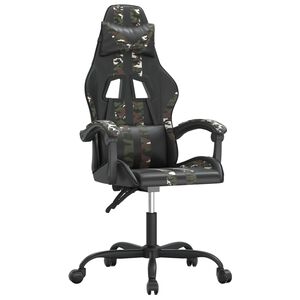vidaXL Gaming-Stuhl Schwarz und Tarnfarben Kunstleder