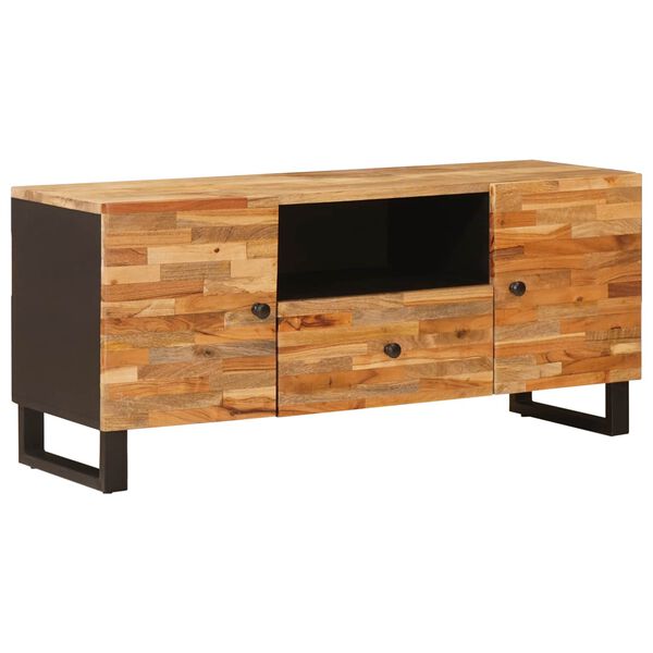 vidaXL TV-Schr&auml;nk mit Regal Braun 105 x 33 x 46 cm Massivholz Mango