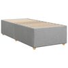 vidaXL Boxspringbett mit Matratze Hellgrau 90x200 cm Stoff