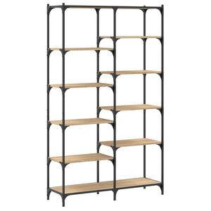 vidaXL B&uuml;cherregal Sonoma Eiche 100x32x170 cm Holzwerkstoff und Eisen