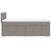 vidaXL Boxspringbett mit Matratze Taupe 90x200 cm Stoff