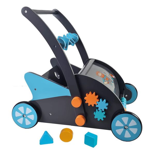 GARDENA Holzspielzeug Rasenm&auml;her Blau und Schwarz