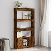 vidaXL Highboard Räuchereiche 92x33x180 cm Holzwerkstoff