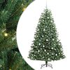 vidaXL K&uuml;nstlicher klappbarer Weihnachtsbaum mit 300 LEDs Gr&uuml;n 210 cm