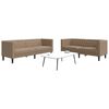 vidaXL 2-tlg. Chesterfield-Sofa-Set Cappuccino Kunstleder