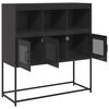 vidaXL Sideboard Schwarz 100,5x39x107 cm Kaltgewalzter Stahl