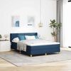 vidaXL Boxspringbett mit Matratze Blau 200 x 160 cm Polyester