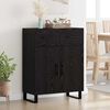 vidaXL Sideboard Schwarz Eichen-Optik 69,5 x 34 x 90 cm Holzwerkstoff