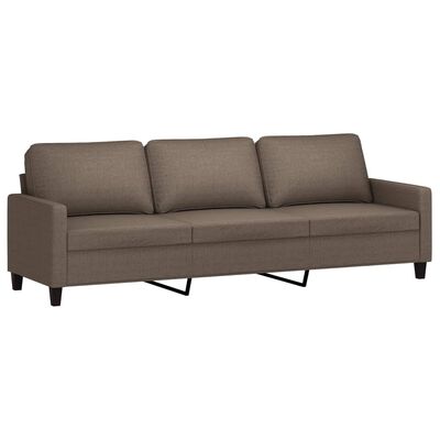 vidaXL 3-Sitzer-Sofa Taupe 210 cm Stoff