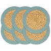 vidaXL Tischsets 6 Stk. Natur und Gr&uuml;n 38 cm Jute und Baumwolle