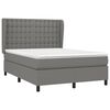 vidaXL Boxspringbett mit Matratze Dunkelgrau 140x200 cm Stoff