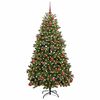 vidaXL K&uuml;nstlicher Weihnachtsbaum Gr&uuml;n 180 cm PVC und Metall