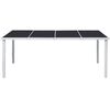 vidaXL Gartentisch 190x90x74 cm Schwarz Stahl