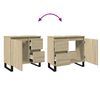 vidaXL Badschrank Sonoma-Eiche 65x33x60 cm Holzwerkstoff