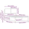 vidaXL Bettgestell mit gepolstertem Kopfteil Taupe 120 x 190 cm