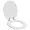 vidaXL Soft-Close Toilettensitz Wei&szlig; 44 x 38 cm MDF-Platte