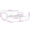 vidaXL Tagesbett Ausziehbar Hellgrau 100x200 cm Stoff