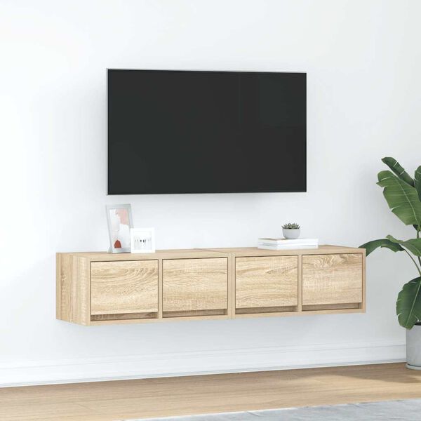 vidaXL TV-Schr&auml;nke 2 Stk. Sonoma-Eiche 60x31x25,5 cm Holzwerkstoff