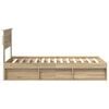 vidaXL Bettrahmen mit Kopfteil Sonoma 90 x 190 cm Massives Kiefernholz