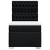 vidaXL Boxspringbett mit Matratze Schwarz 90x190 cm Stoff