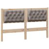 vidaXL Kopfteil Sonstiges Braun und Taupe 150 cm Massivholz Kiefer