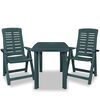 vidaXL 3-tlg. Bistro-Set Kunststoff Grün