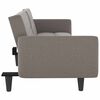 vidaXL Schlafsofa mit Getr&auml;nkehaltern Taupe Stoff