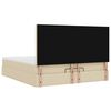 vidaXL Ottoman-Bett mit Matratzen Creme 200x200 cm Stoff