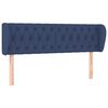 vidaXL Kopfteil mit Ohren Blau 163x23x78/88 cm Stoff
