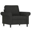 vidaXL Sessel mit Hocker Schwarz 60 cm Stoff