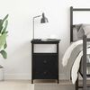 vidaXL Nachttisch Schwarz Eichen-Optik 34x35,5x50 cm Holzwerkstoff