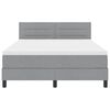 vidaXL Boxspringbett mit Matratze Hellgrau 160 x 200 cm Stoff