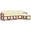 vidaXL Outdoor-Sofagarnitur 5 stk. Natur und Creme
