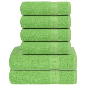 vidaXL 6-tlg. Handtuch-Set FROGN Apfelgr&uuml;n 360 g/m&sup2;