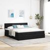 vidaXL Ottoman-Bett mit Matratze Schwarz 160x200 cm Samt
