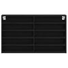 vidaXL Vitrine Schwarz Eichen-Optik 100 x 15 x 58 cm Holzwerkstoff