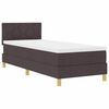 vidaXL Boxspringbett mit Matratze Dunkelbraun 80 x 200 cm Stoff