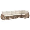 vidaXL Gartensofa-set 6 pcs Beige und Cremewei&szlig; Poly-Rattan