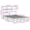 vidaXL Massivholzbett mit Regal ohne Matratze Wachsbraun 120x190 cm