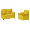 vidaXL Sofa Set 2 stk. Gelb Samt