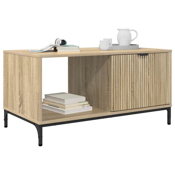 vidaXL Couchtisch Sonoma-Eiche 90 x 49 x 46 cm Holzwerkstoff