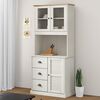 vidaXL Highboard VIGO Wei&szlig; 78x40x175 cm Massivholz Kiefer