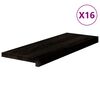 vidaXL Treppenstufen 16 Stk. Dunkelbraun 70x25x2 cm Massivholz Eiche