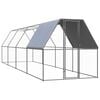 vidaXL Outdoor-H&uuml;hnerk&auml;fig 2x8x2 m Verzinkter Stahl
